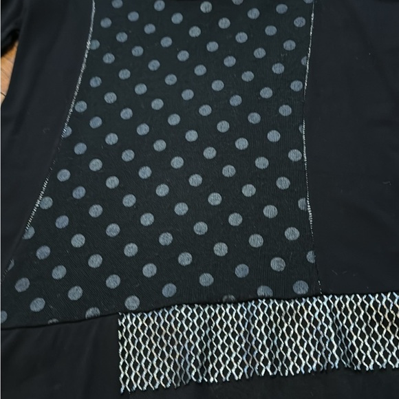 Dolcezza Black Polka Dot Long Sleeve Top - Picture 2 of 4